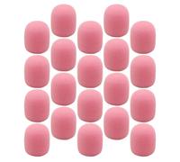 FOYTOKI Covers for Lapel Mic 20Pcs Pink Microphone Sponge Covers with Special Design for Headset Mics Protective Wind Screens