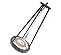 FOYTOKI Creative Black Metal Sand Pendulum Desktop Motion for Office and Home Decor, Newton Gravity Sand Art Ornament for Stress Relief and Modern Table Decoration