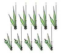 FOYTOKI Creative Clock Pointers 10 Sets Glowing Clock Pointers Light Green Aluminum for Frameless Wall Clocks Replacing Broken Clocks 5.31x0.35x0.31in
