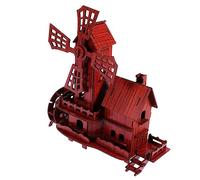 FOYTOKI Creative Craft Wooden Model DIY Assembling Educational and Decorative Dark Red Puzzle for Enhancing Logical Thinking and Manipulative Skills for Friends and Family