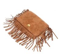 FOYTOKI Creative Tassels Crossbody Bag for Single Shoulder Coin Purse Brown Cute Lightweight Messenger Bag for Travel and Daily Use