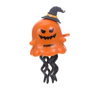 FOYTOKI Dancing Octopus with Wind-up Pumpkin Head Spooky Halloween Crawling Squid Figure for Interactive Ocean Animal Plaything Safe Soft Material Birthday Party Favor and Seasonal Decor
