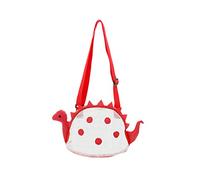 FOYTOKI Dinosaur Mesh Beach Bag for Kids Red Portable Sand Toys Storage Tote for Beach Essentials and Outdoor Fun