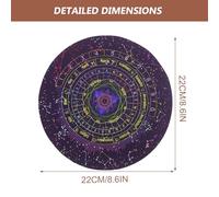 FOYTOKI Divination Rubber Mat Celestial Alphabet Numbers Pendulum Ritual Table Mat Altar Cover Desk Protector for Tarot Reading and Fortune Telling Games
