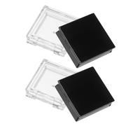 FOYTOKI DIY Eyeshadow Box and Travel Eyeshadow Case 4pcs 2g Square Empty Makeup Storage Containers Portable Lipstick Case For-the-go Use