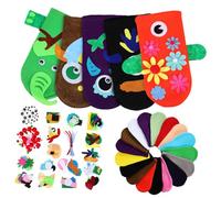 FOYTOKI Diy Hand Puppet Making Kit Felt Craft Accessories with Pompoms Eyes for Creative Role Play Soft Materials for Fun Animal Puppets All Skill Levels