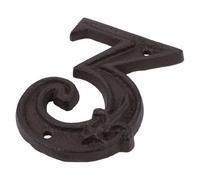 FOYTOKI Door Number Cast Iron Number Decorative Door Plaques Retro Design Easy to Read Easy to Install with Mounting Screws for Indoor Use and Fence