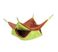 FOYTOKI Double Layer Plush Hanging Hammock Bed Comfortable Living Place Thickened Warm Soft Pet Sleeping Nest for Sugar Gliders and Squirrels for Home or Cage Use