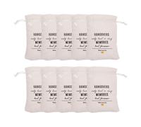 FOYTOKI Drawstring Bags for Easy Carrying Necessities White for Bridal Shower 10pcs Cloth Hangover Pouches with Chic Design and Bachelorette Party at Weddings