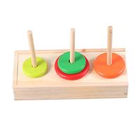 FOYTOKI Educational Wooden Puzzle Tower Game Tower of Hanoi Toys Boys and Girls Jigsaw Puzzle Board for Boy Girl