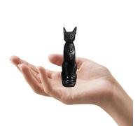 FOYTOKI Egyptian Cat God Ornament Black Resin Cat Statue Ancient Egypt Craft for Living Room Table Decor