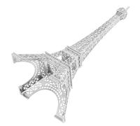 FOYTOKI Eiffel Tower Figurine Metal Building Model Zinc Alloy Silver