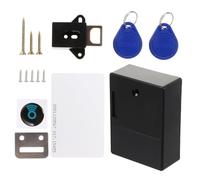 FOYTOKI Electronic Cabinet Lock DIY Installation Without Drilling for Drawer and Cabinet Door Requires 2 AA Batteries Punch Free Abs Material Hidden Smart Sensor Lock Black Colour