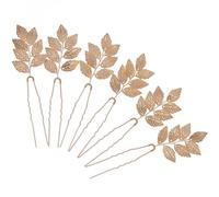 FOYTOKI Elegant 6pcs Golden Leaf Wedding Hair Pins Made of Alloy, Easy to Insert and Convenient for Use, Hair Accessory for Brides and Bridesmaids at Weddings and Honeymoons