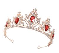 FOYTOKI Elegant Crystal Crown Wedding Bridal Tiara with Rhinestone and Zinc Alloy Material, Creating New Hairstyle and Easy to Put, for Bride Accessories at Weddings and Party