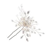 FOYTOKI Elegant Pearl Flower Hairpins Shaped Bridal Hair Accessories for Weddings Rhinestone Adorned Headpieces for Bridesmaids and Brides for Engagements and Special Occasions