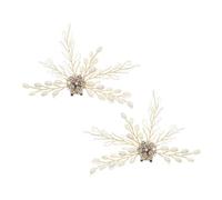 FOYTOKI Elegant Shoe Clips Detachable Aluminum Alloy Clips with Rhinestones and Imitation Pearls 2pcs Easy to Wear Decorative Shoe Embellishments for Brides and Bridesmaids for Cocktail