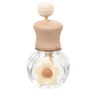 FOYTOKI Empty Car Essential Oil Diffuser Bottle Refillable Glass Perfume Supply with Wooden Vent Clip Easy to Use Stylish Air Freshener for Car and Bedroom Decoration