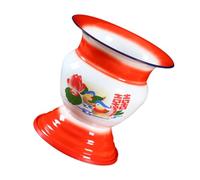 FOYTOKI Enamel Spittoon Vintage Chinese Style Portable Toilet Spittoon for Home Convenient Design for Elders Adults for Travel Use Easy to Clean