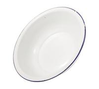 FOYTOKI Enamel Wash Basin and Foot Bath Round 34cm Vintage White Enamelware Bowl for Soaking Feet, Washing Face, and Laundry Suitable for Home Relaxation and Pedicure Spa Use