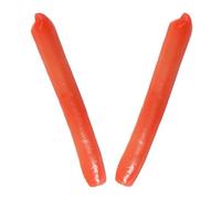 FOYTOKI Fake Food Props 2Pcs Simulated Ham Sausage Lifelike Plastic Hot Dog Model for Cafe Decoration and Food Photography