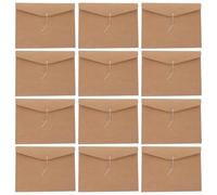 FOYTOKI Filing Envelopes with Secure String Tie Closure 12pcs Kraft Paper Expandable Office File Folder Pouch for Document Organizing and Personnel Records Updates