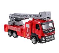 FOYTOKI Fire Ladder Truck for Alloy Firefighter Ladder Vehicle with Extendable Fire Engine Design Lightweight and Construction for Indoor Outdoor Play Educational Gift for Boys
