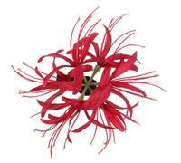 FOYTOKI Flower Barrette Hair Clip with Red Artificial Flower, Practical and Versatile Styling Accessory Made of Polyester and Plastic, for Everyday Use and Performance