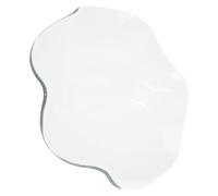 FOYTOKI Glass Essential Oil Warmer Dish 115Mm Wave Pattern Wax Melt Burner Tray Replacement Scented Wax Warmer Plate for Aromatherapy and Home Use