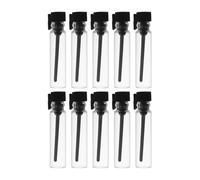 FOYTOKI Glass Perfume Sample Bottles 10pcs with Leakproof Design 1ml Elegant Mini Travel Vials for Business Trips and Fragrance Sampling