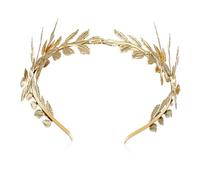 FOYTOKI Goddess Style Gold Headband Leaf Bridal Headpiece for Women Baroque Headdress for Special Events