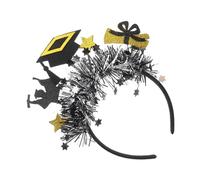 FOYTOKI Graduation Cap Headband Tinsel Glitter Class of Hair Accessory for Festive Parties Versatile Fit for All Hair Types for Ceremonies and Celebrations