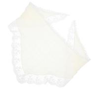 FOYTOKI Hair Scarf Soft and Comfortable Cloth Headband Beige Triangle with Delicate Lace Design Multi-way Wearing Floral Headscarf for Women and Girls for Stylish Everyday Use