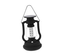 FOYTOKI Hand Cranked Solar Powered Kerosene Lamp Lantern Vintage Style Camping Light with Durable LED Beads Multifunction Outdoor Use for Hiking Tent and Home Decoration Black