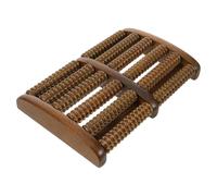 FOYTOKI Hand-held Wooden Foot Massage Roller for Deep Tissue Massage and Meridian Stimulation, Coffee Colour Manual Foot Massager Suitable for Office and Home Relaxation
