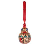 FOYTOKI Handheld Wooden Maracas Shaker Instrument Hand Painted Tropical Pattern, Lightweight Mini Percussion Rattle for Early Education Rhythm Activities and Holiday Party Fun