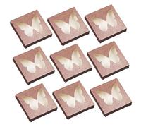 FOYTOKI Hollow Eyelash Box 30pcs Gold Square Lash Holder Base Card and Square Tray for Makeup Artists and Beauty Enthusiasts
