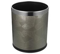 FOYTOKI Household Trash Can Garbage Container Open Top Double Layer Round Plastic For Office Home Living Room Bedroom