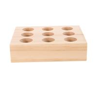 FOYTOKI Insect Pin Storage Base 9-hole Wooden Holder for Specimen Insect Pin Tray DIY Entomology Display Stand Science Education Tool