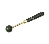 FOYTOKI Jade Stone Massage Hammer Manual Back Massage Tool Acupoint Knock Hammer for Full Body Therapy for Neck Shoulder and Waist