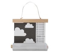 FOYTOKI Kids Height Measurement Ruler Wall Hanging Decor Waterproof Wooden and Canvas Growth Chart for Home Decoration Easy to Remove Black Modern Style