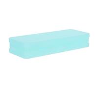 FOYTOKI Large Capacity Double Layer Pencil Case for Office and School Supplies Snap-Tight Lid Multi-Compartment Storage Box for Boys and Girls and Adults Frosted Design