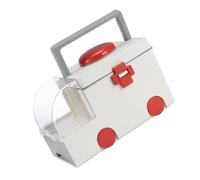 FOYTOKI Large Capacity Medicine Storage Box with Ergonomic Handle Plastic Family Medical Organizer for Home and Outdoor Use Sturdy Material Holder