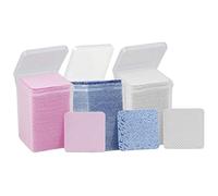 FOYTOKI Lash Extension Cleaning Wipes 600pcs Remover Pads Eyelash Glue Bottle Wipe Pads 3 Colors White Pink Blue Salon Lash Cleaning Supplies