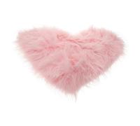 FOYTOKI Long Plush Heart-Shaped Nail Display Mat Soft Cushion 19.69X15.75In Strong Durable Background for Live Streaming and Bedroom Decoration
