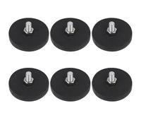 FOYTOKI Magnetic Number Plate Holder 6pcs M6 Threaded Small Rubber Coated Magnets for Taxi Plate Mounting and Camera Installation