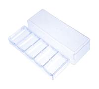 FOYTOKI Mahjong Chips Storage Box with Lid Ps Poker Chip Organizer Case for Game Night and Tournament Use, 100pcs Capacity Pp Container for Equipment