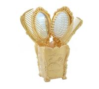 FOYTOKI Makeup Hairstyling Comb Hairstyling Mirror Comb Set Practical Delicate Plastic Avoids Mustiness Does Not Damage Hair Roots for Home Use Men Salon Accessories Mirror Included