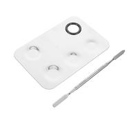 FOYTOKI Makeup Mixing Tray Foundation Eyeshadow Palette Spatula for Concealer Mixing Cosmetic Tools for Professional Makeup Artist