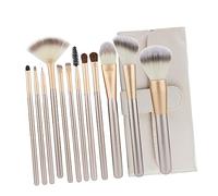 FOYTOKI Mascara Brush Eyebrow Brush Set 12 Pieces Rice White Dense Bristles Brow Makeup Comb Wooden Handle Professional Salon and Home Use